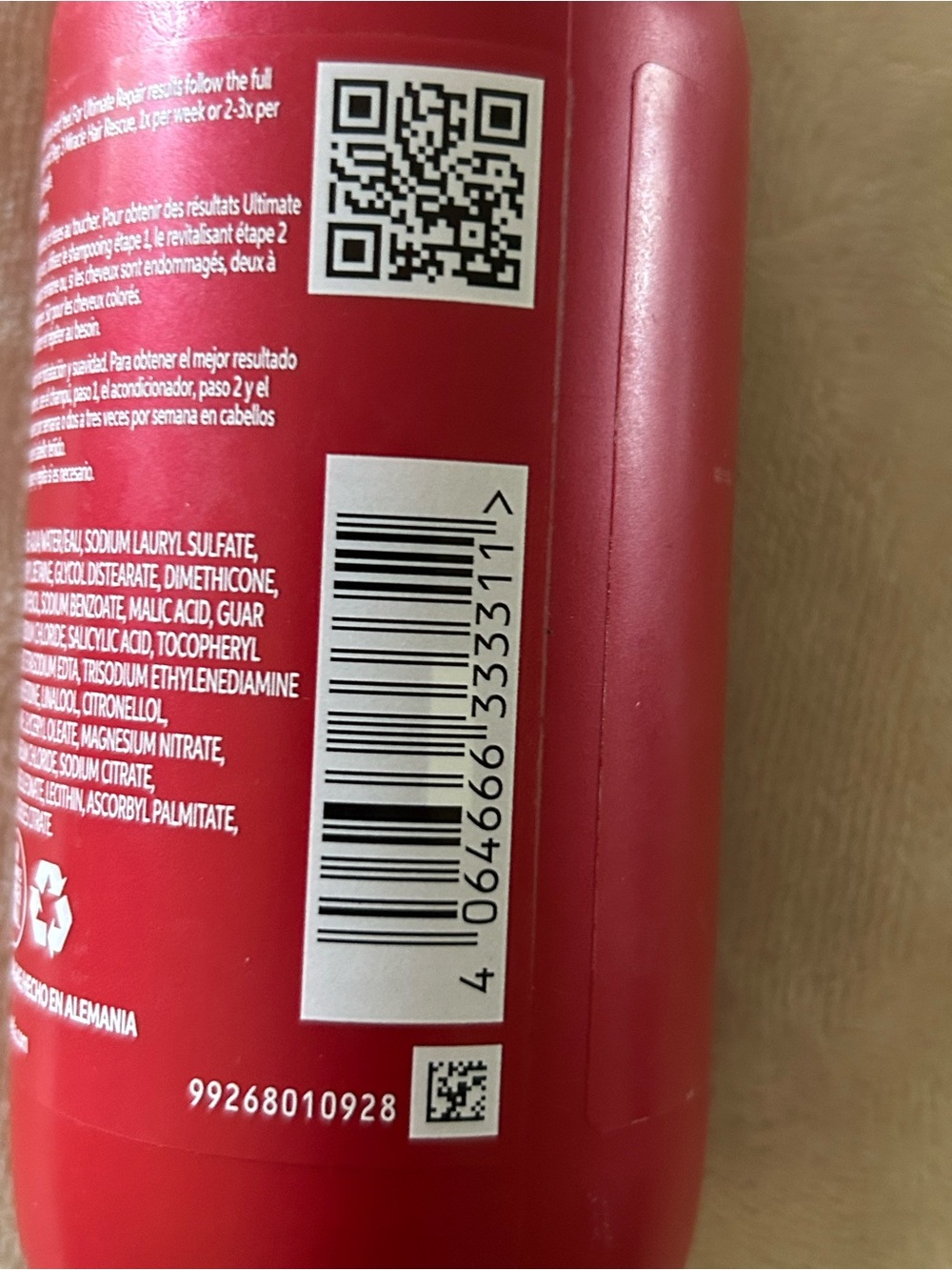 Wella Ultimate Repair Shampoo 250 ml/8.4 fl oz - Picture 3 of 5